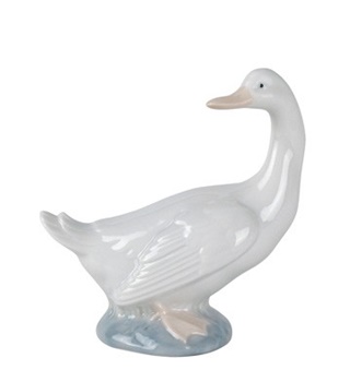 Turned Duck Figurine