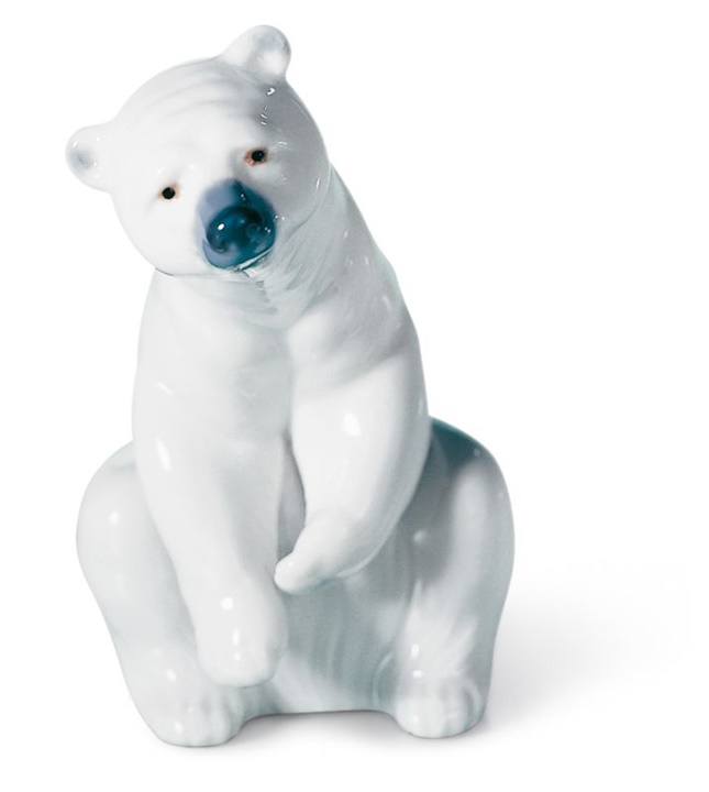 Resting Polar Bear Figurine